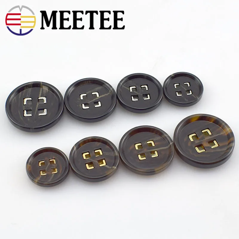 

Button 2015 high quality electroplating resin combination four eye coat buttons casual suit buckle buckle