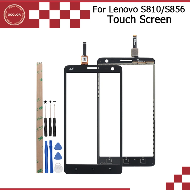 Ocolor для lenovo S856 сенсорный экран Testd дигитайзер Замена для lenovo S810 Сенсорная панель 5,5 ''с инструментами и клеем