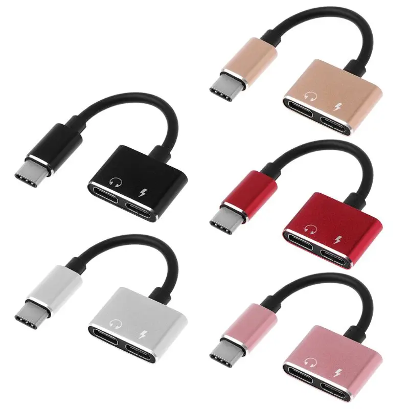 Type-C USB 3,1 аудио+ зарядный разъем для наушников конвертер адаптер для Android