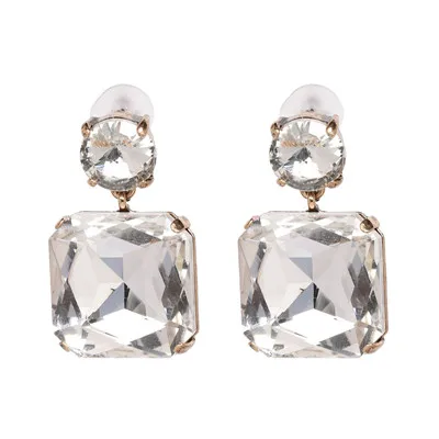 JURAN Hot Brand Bling Mixed Color Crystal Drop Earrings for Women Rhinestone Fashion Jewelry Bridal Party Wedding Earrings Gifts - Окраска металла: 51206-WH