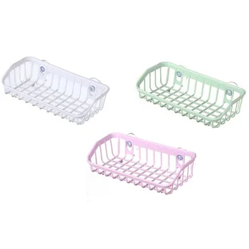 

3PCS Wash Multifunctional Suction Cup Dishwashing Sponge Holder Hanging Storage Rack Drain Rack Sink Shelf
