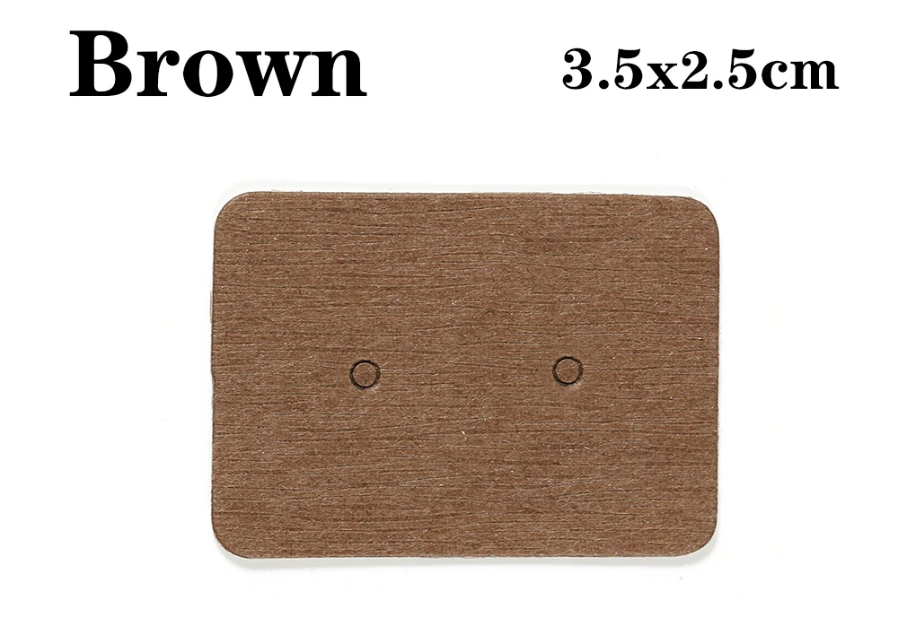 50-100pcs 2.5x3.5cm Ear Studs Card Earring Display Card Packaging Cardboard Blank Kraft Paper Price Tag for DIY Jewelry Gift