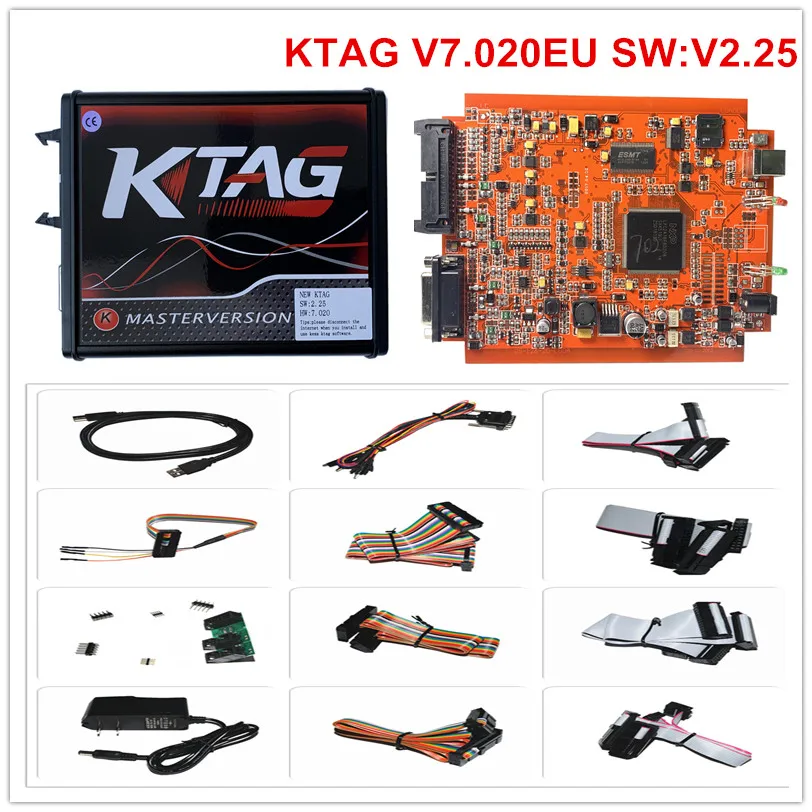 Fgtech V54 V0386/V0475 VD300 Galletto 4 Мастер Поддержка функция BDM KESS KTAG без ограничений obd2 Авто ECU безопасный диагностический инструмент - Цвет: K-TAG V2.25