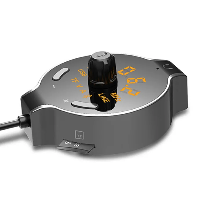Двойной зарядное устройство usb автомобильный Bluetooth MP3 круглый цифровой экран LHB99