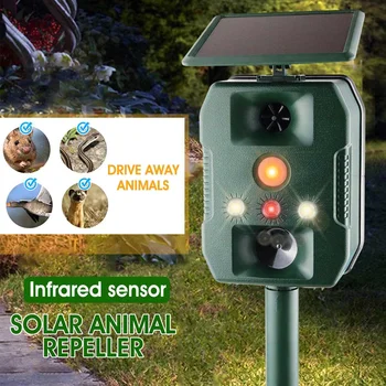 

Solar Ultrasonic Pest Animal Repeller Outdoor Use Garden Repellent Cat Dog Fox Sonic Deterrent Solar Powered Scarer Repellent