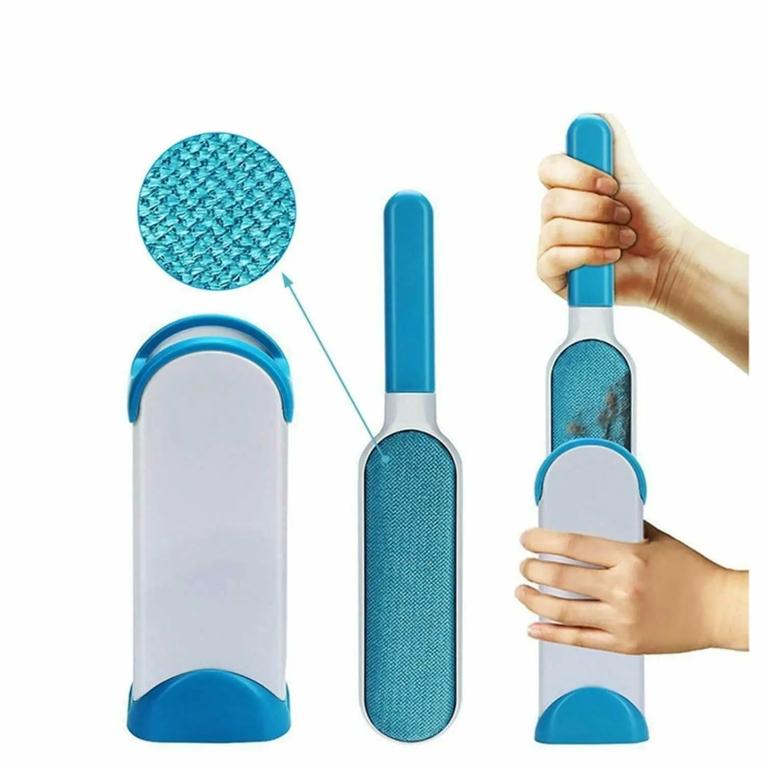 

Pet Hair Remover Brush Fur & Lint Removal Brush Cleaner with Self-Cleaning Base