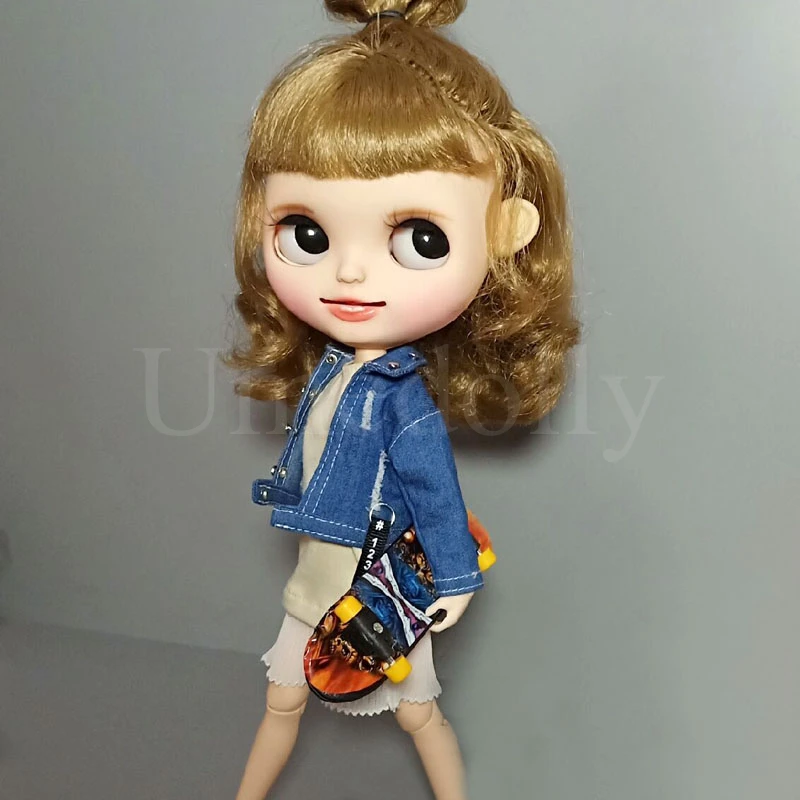 1 шт. крутая Модная Джинсовая куртка одежда для Blyth, Azone S, OB 24 Кукла Одежда аксессуары Игрушки для девочек