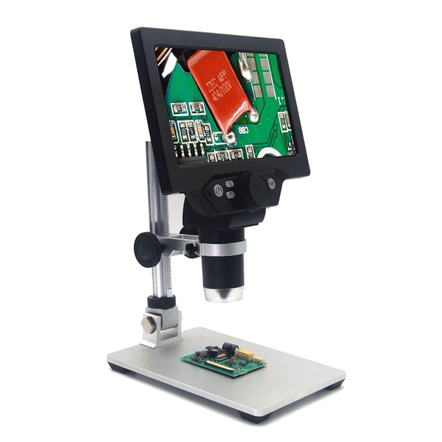  G1200 1-1200X HD digital microscope Video Microscope 12MP 7 Inch Color Screen LCD Display Continuou
