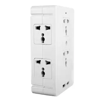 

Multifunction Plug 8-in-1 Socket Bracket US Regulations Socket Holder 8-port Surge Protector Wall Socket Socket Shelf White