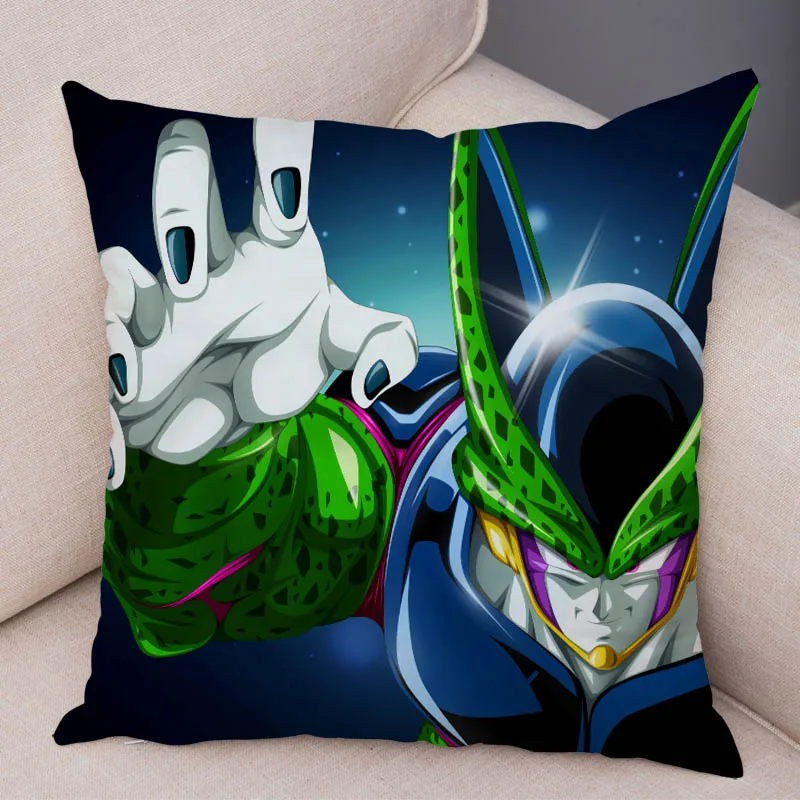 Dragon Ball Z наволочка, Чехол на подушку, домашние декоративные подушки для дивана, подушка для дома Короткие Плюшевые Ботинки Размером 45*45 см Декор японский мультфильм Аниме сын Goku vegeta наволочка - Цвет: 18