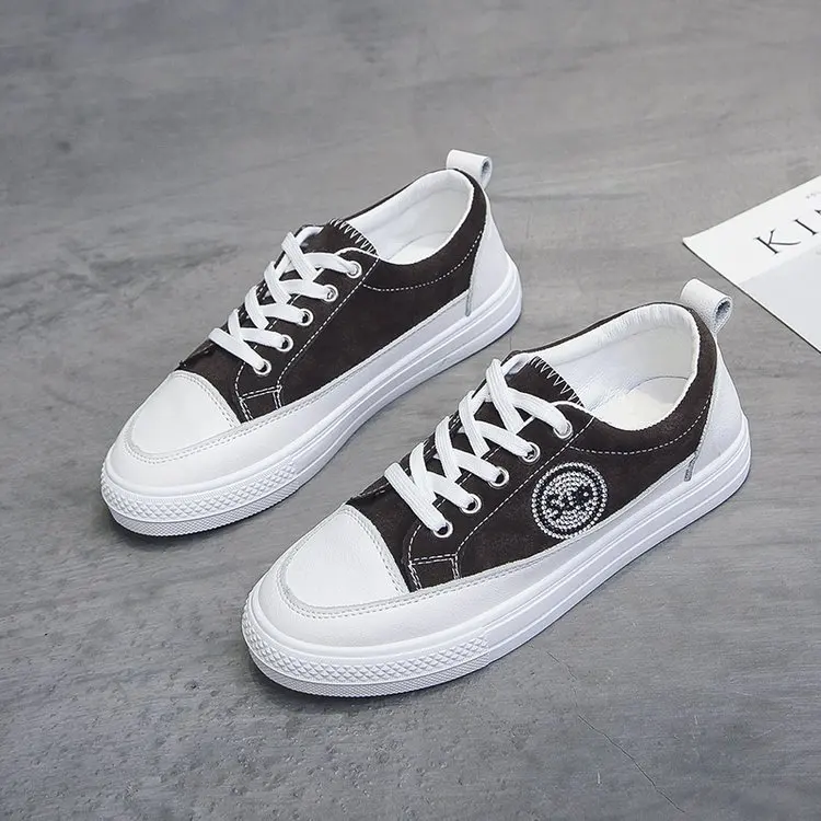 

2019 Autumn & Winter New Style Korean-style Trend Microfiber Pigskin Skinner's Casual Board Shoes
