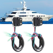 2 предмета лодка отделка переключатель морской отделкой наклона переключатель для Yamaha 4-тактный подвесной мотор Plug& Play лодка аксессуары морской катер