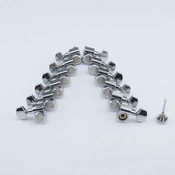 

6/7/8 Strings No Screw Locking Guitar Machine Heads Tuners Chrome ( #0746 ) MADE IN TAIWAN