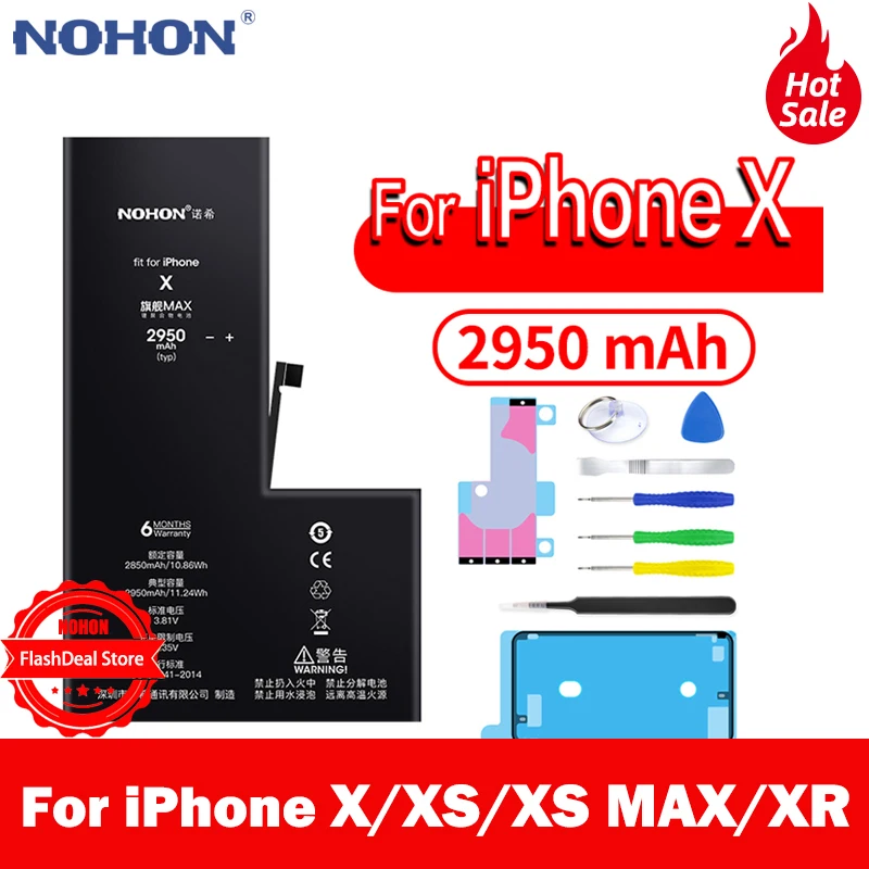 NOHON батарея для iPhone X XR XS MAX Высокая емкость Bateria Apple iPhoneX iPhoneXR iPhoneXS MAX|Аккумуляторы