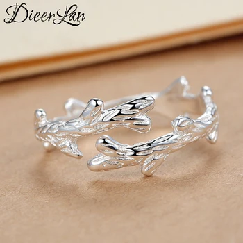 

Genuine 100% Real Vintage 925 Sterling Silver Branch Rings For Women Girls Valentines Gifts Gothic Rings