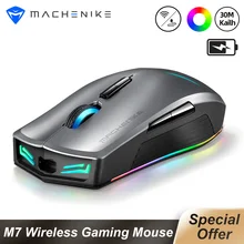 Machenike M7 bezprzewodowa mysz dla graczy Gamer 16000 DPI RGB programowalny akumulator PMW3212 PMW3335 mysz komputerowa
