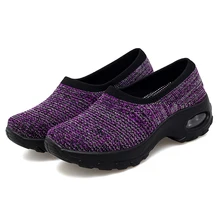 Женская обувь; удобная женская обувь на мягкой подошве; сезон осень; плотная сеть; тканые кроссовки на толстой подошве; женская обувь для танцев с высокой посадкой