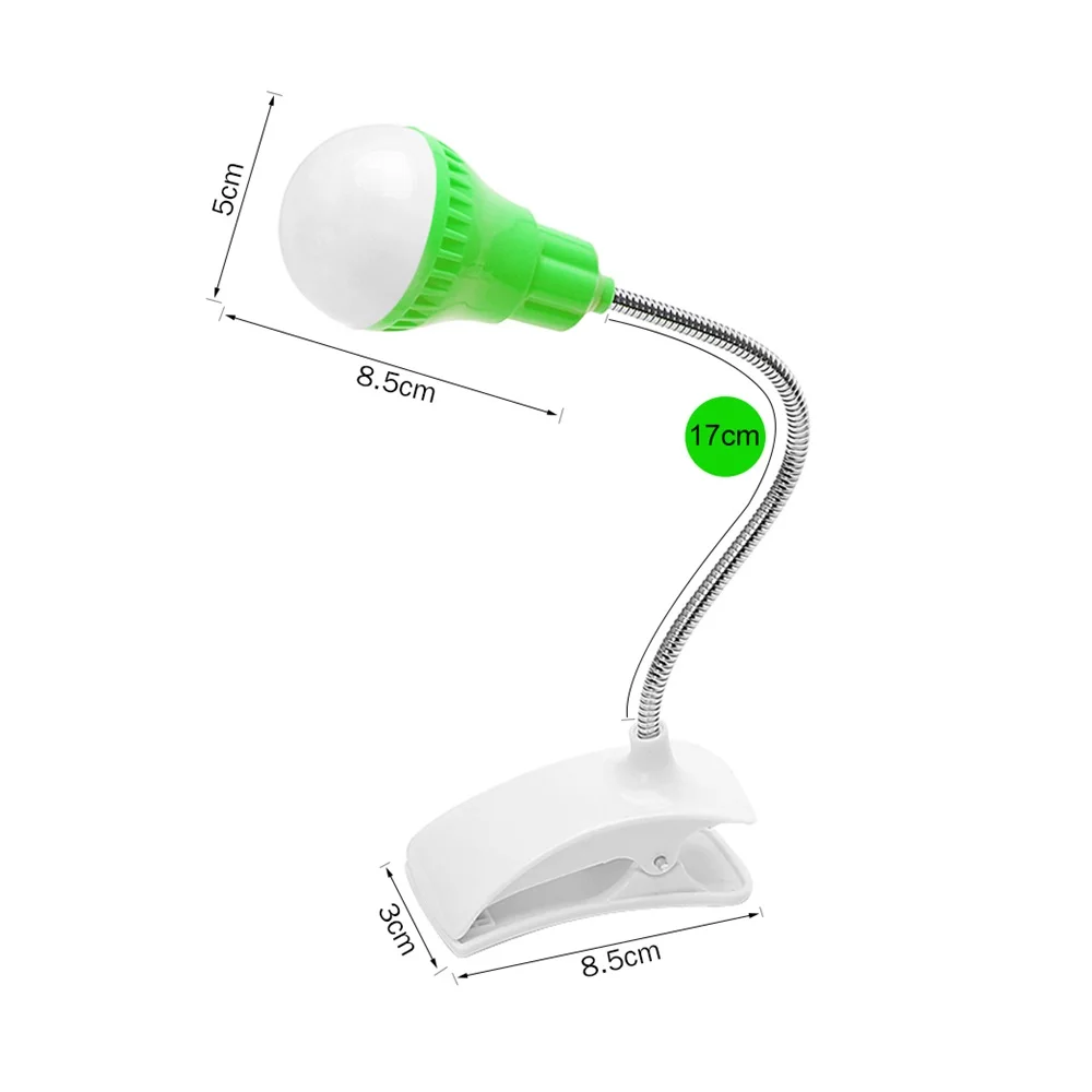 Creative Led Desk Lamp Flexible USB Clipper Clip Eye Protection Student Study Reading Light Portable Bedside Table Lamp