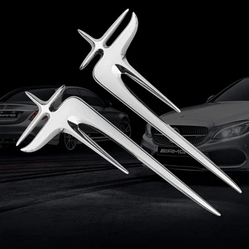 

2Pcs 3D car Sticker Badge Emblem Side Body Decor Trim For Mercedes Benz AMG W211 W203 W204 A180 A200 B180 B200 CLA Accessories