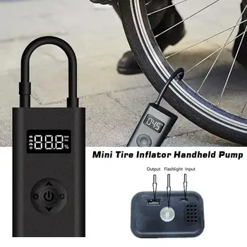 

150 Psi Mini Inflatable Pump Handheld Bike Air Compressor Motorcycle Tire Inflator Power Bank With LED Display S.O.S Flashlight