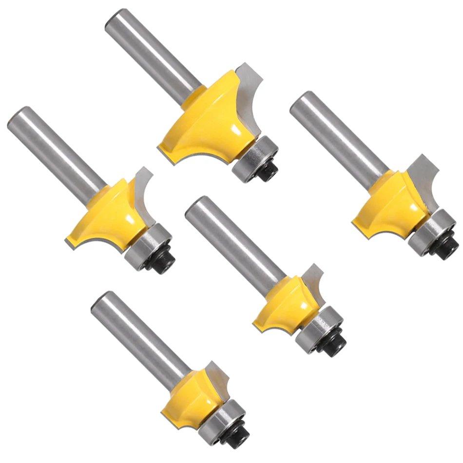 1pcs 8mm Corner Round Over Router Bit with Bearing Milling Cutter for Wood Woodworking Tool Tungste