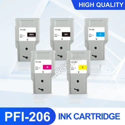 Cartouche d'encre complète avec puce, PFI 206 ML, pour Canon iPF6400 iPF6400S iPF6450 iPF6460, 12 couleurs/ensemble, 300, PFI206 