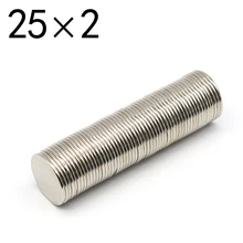 5/10/20Pcs 25x2 Round  Neodymium Magnet 25mm x 2mm N35 NdFeB  Super Powerful Strong Permanent Magnetic imanes de neodimio