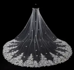 2020  Ivory White 3 Meters Wedding Veils  appliques  Bridal Veil  Wedding Accessories Bride  Wedding Veil in Stock