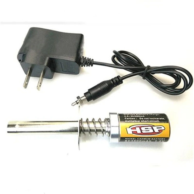 HSP 1.2V 1800mah battery Lighter Glow Plug Igniter With Charger set For RC Airplane Methanol