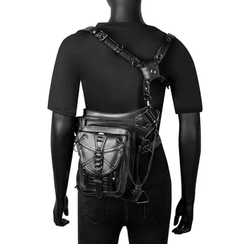 

Women Punk Rock Waist Drop Leg Bag Thigh Hip Bum Belt Fanny Pack Casual Motorcycle Riding Equipment Bag Outdoor Running Sport