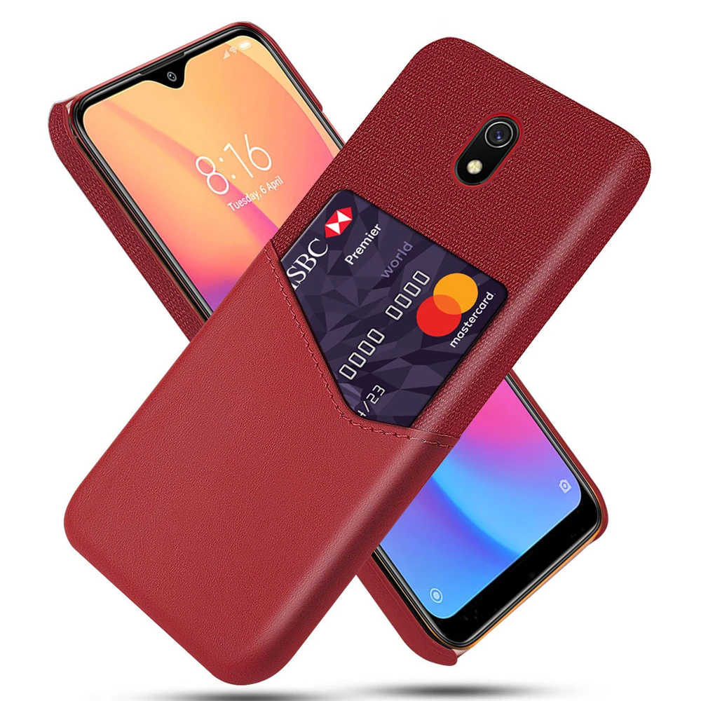 First style Red Чехол Mofi для Redmi 8A, чехол для Xiaomi Redmi 8, чехол-кошелек, кожаная ткань для карт, деловая, черная, для Xiaomi Redmi 8A, Redmi8 Glove - Цвет: First style Red