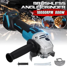 125/100mm 4 velocidade brushless ângulo elétrico moedor de moagem máquina sem fio 800w carpintaria ferramenta elétrica para 18v makita bateria
