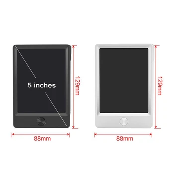 

2x Electronic Notepad Graphic Painting Writing Pad Lcd Tablet Portable Mini 5 Inch Light Digital Drawing Handwriting Board Black