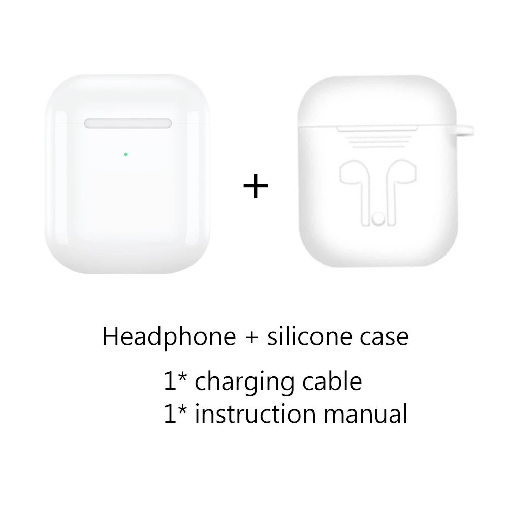 i9000white white Оригинальные i9000 TWS беспроводные наушники bluetooth Smart sensor 6D стерео наушники 1:1 гарнитура с шумоподавлением PK i12 i200 i9s - Цвет: i9000white white