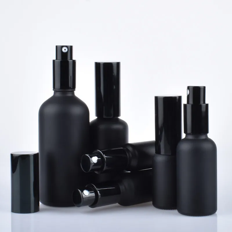 Black Glass Empty Perfume Spray Bottle 5ml-100ml Fine Mist Atomizer Refillable Bottles Vial Essential Oil Cosmetic Pump | Красота и