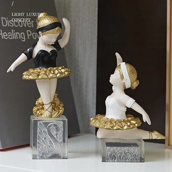 

European-style Art Luxury Dance Girl Crafts Ornaments Living Room Study Art Characters Placed Home Decoration Accessories Gifts