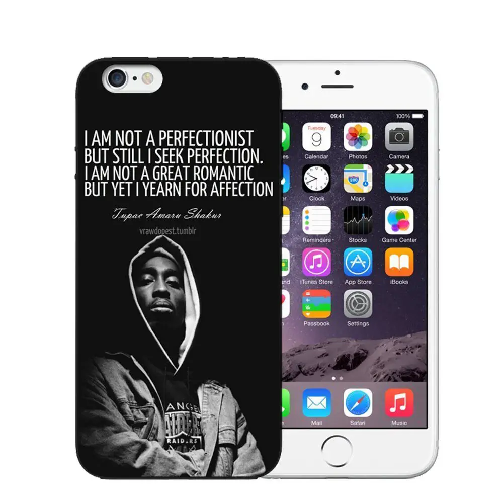 KETAOTAO 2Pac Tupac Shakur чехол для телефона s для iPhone 4S 5C 5 SE 5S 6 6S 7 8 Plus XR XS Max чехол кристально чистый мягкий TPU чехол s - Цвет: Серый