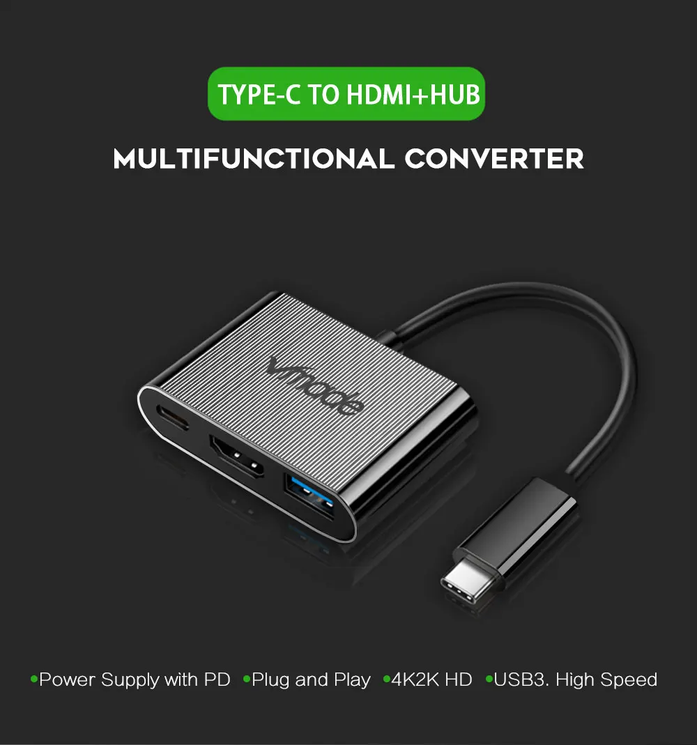 Vmade usb type C к HDMI адаптер USB 3,0 USB-C к HDMI адаптер мужчин и женщин конвертер для MacBook2016/huawei Matebook/Smasung