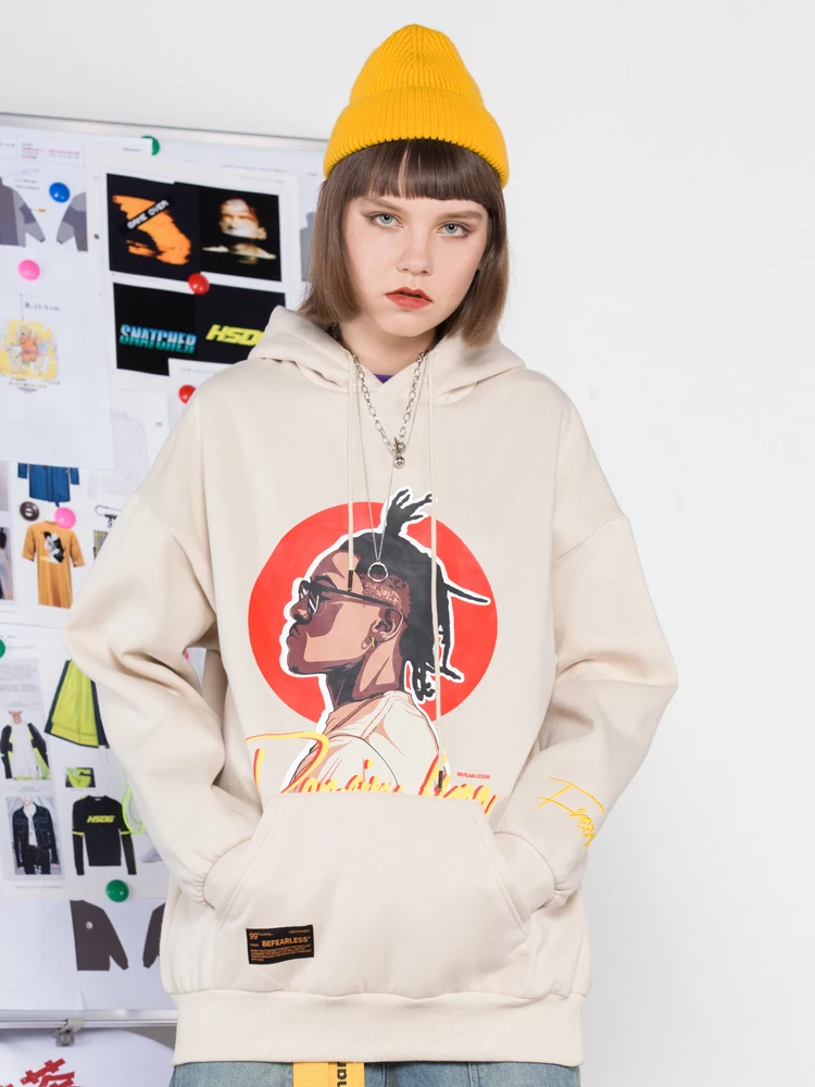OSCN7 High Street печати флисовая толстовка женщина осень уличная плюс бархатные толстовки оверсайз женщины 8052A