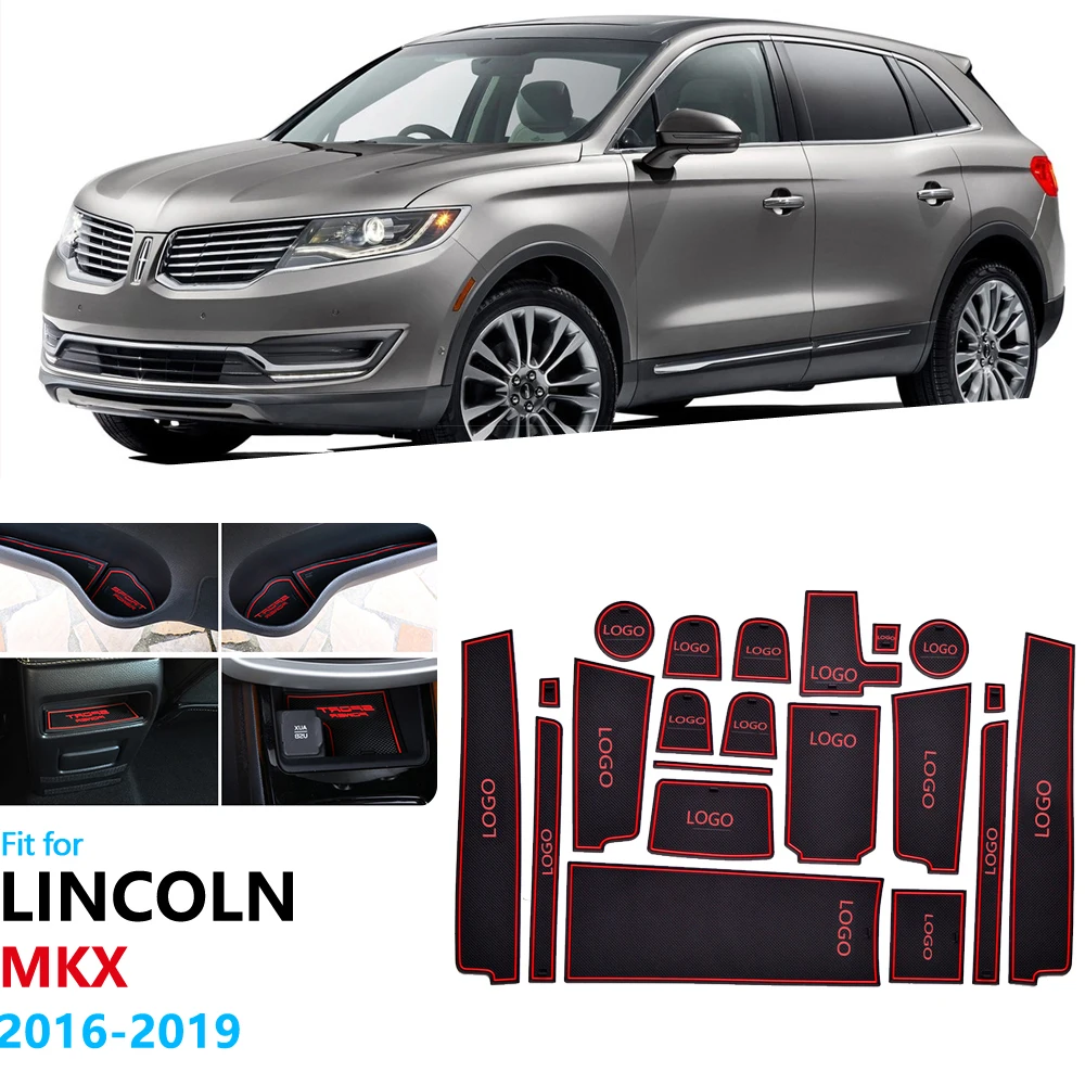 Противоскользящий резиновый подстаканник для ворота для Lincoln MKX коврик для двери наклейки для автомобиля Стайлинг подстаканник