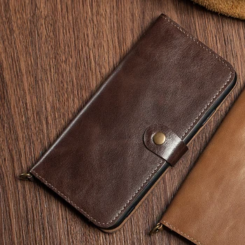 

11Pro Retro Genuine Cow Leather Flip Wallet Cases For iPhone 11 Pro Max X Xr Xs Max 6 7 8 Plus Card Slot Thin Soft Phone Cover
