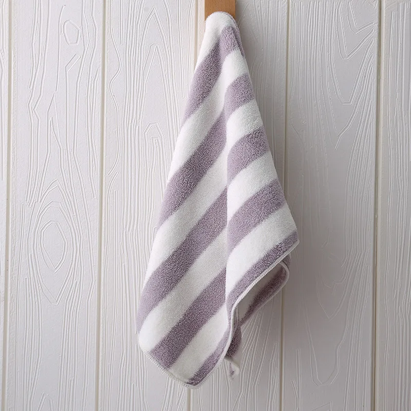 Purple Stripe GIANTEX полоски Микрофибры Лицо супервпитывающее полотенце ванная комната полотенца для взрослых 30x70 см toallas servette recznik handdoeken - Цвет: Purple Stripe