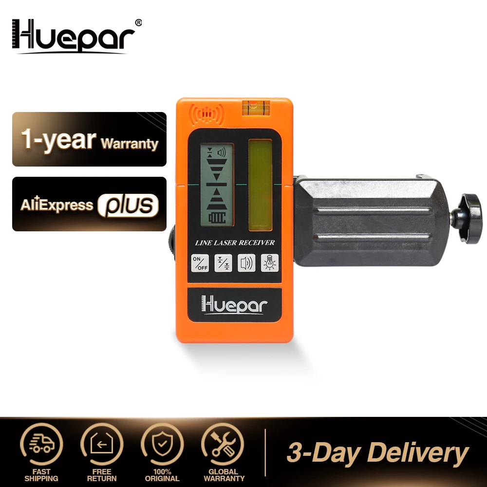 Huepar Digital LCD Laser Receiver Outdoor Mode Laser Detector Available