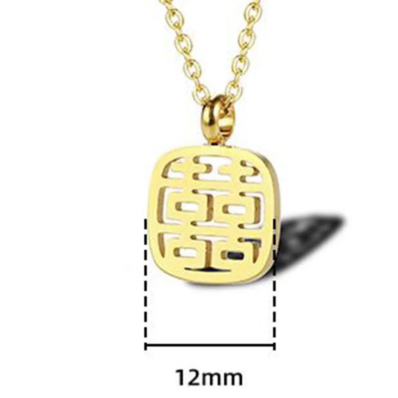 

Chinese Characters Fonts Necklaces Luckly Chinese Means Happy Things 925 Silver Pendant Necklaces