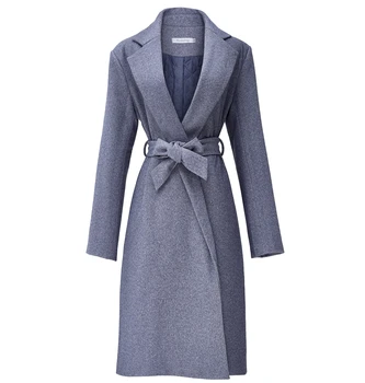 

NEW Autumn Winter Coat Women Woolen Coats With Belt Overcoats Long section Windbreaker Wool Jackets Outerwear
