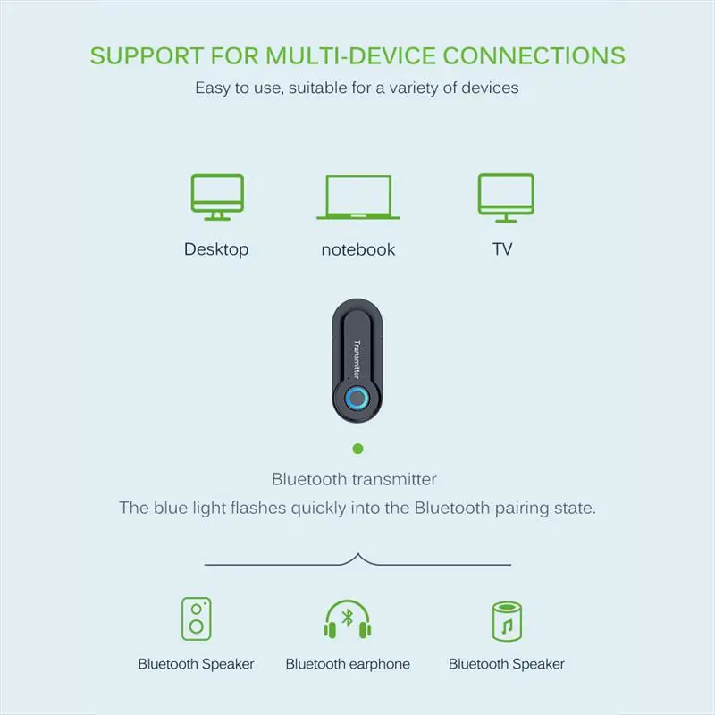 Беспроводной Bluetooth передатчик аудио адаптер Bluetooth стерео аудио передатчик BT09B Наушники Адаптер для автомобиля ТВ компьютер