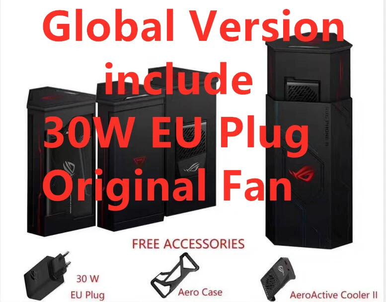 Global version 128G Asus ROG 2 Мобильный телефон супер игровой телефон ZS660KL 8G ram 128G rom Snapdragon855+ 6,5" 1080x2340 h 48MP 6000mAh Android 9,0 - Цвет: Global version 128G