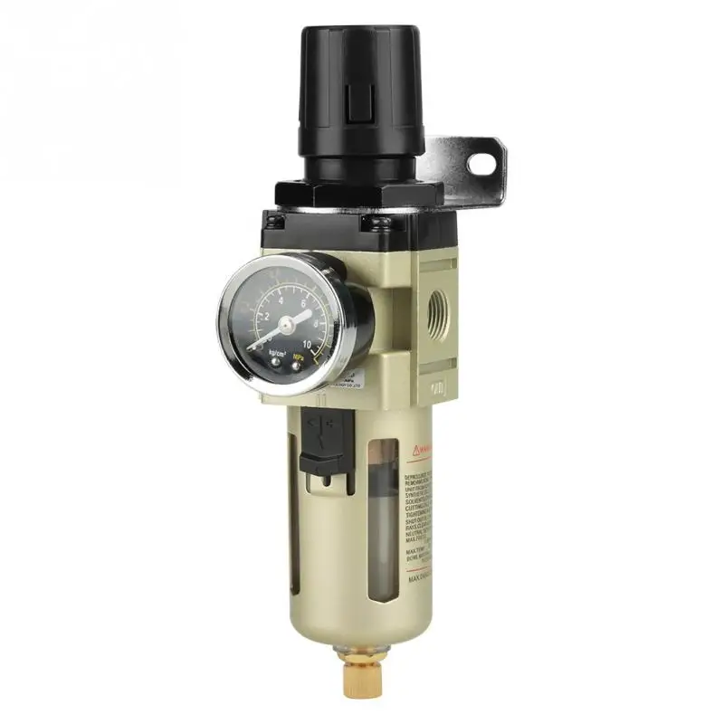

1Pcs Air Oil Water Seperator Filter G3/8'' Pneumatic Regulator AW3000-03 Air Regulator Controller