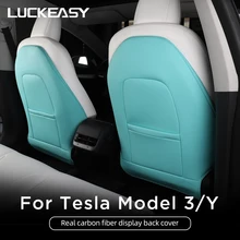 Funda protectora de cuero para asiento de Tesla modelo 3 Y, accesorios interiores, almohadilla antipatadas, 2021