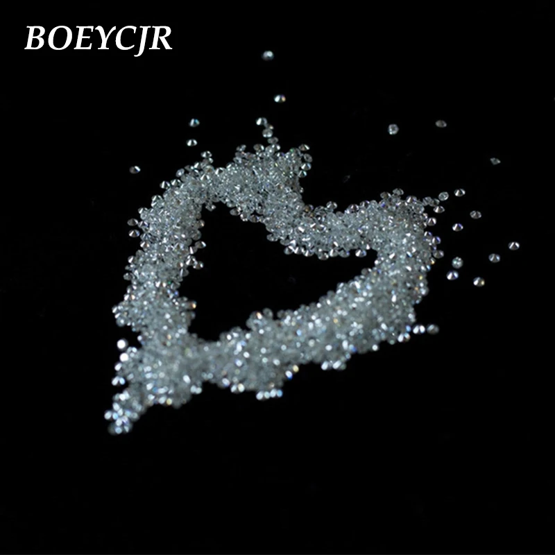 

BOEYCJR 1ct/Lot Small Size 1/1.2/1.4/1.6/1.8/2/2.5mm Round Brilliant F Color Moissanite Diamond Loose Bead Jewelry Accessories